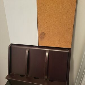 Wall-Mounted Mail Organizer in Dark Brown